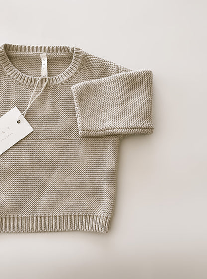 Purl Knit Sweater ‘Mushroom’