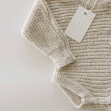 Chunky Knit Onesie ‘Oatmeal’