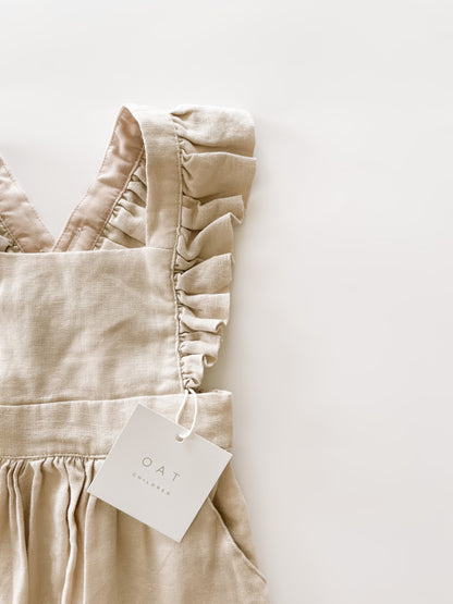 Linen Flutter Sleeve Jumpsuit - Petal
