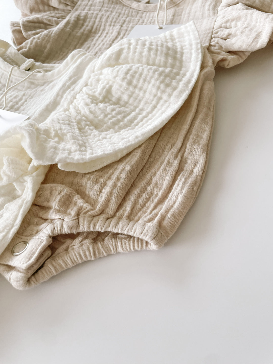 Fleur De Rose Organic Muslin Bubble Romper