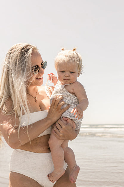 Coastal Stripe Bubble Romper