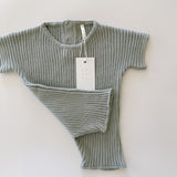 Fog Ribbed Knit Tee Playsuit