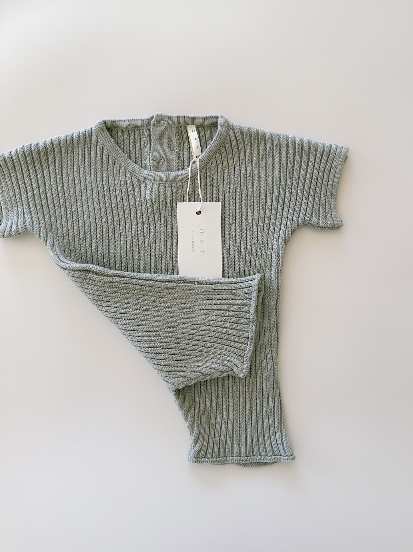 Fog Ribbed Knit Tee Playsuit