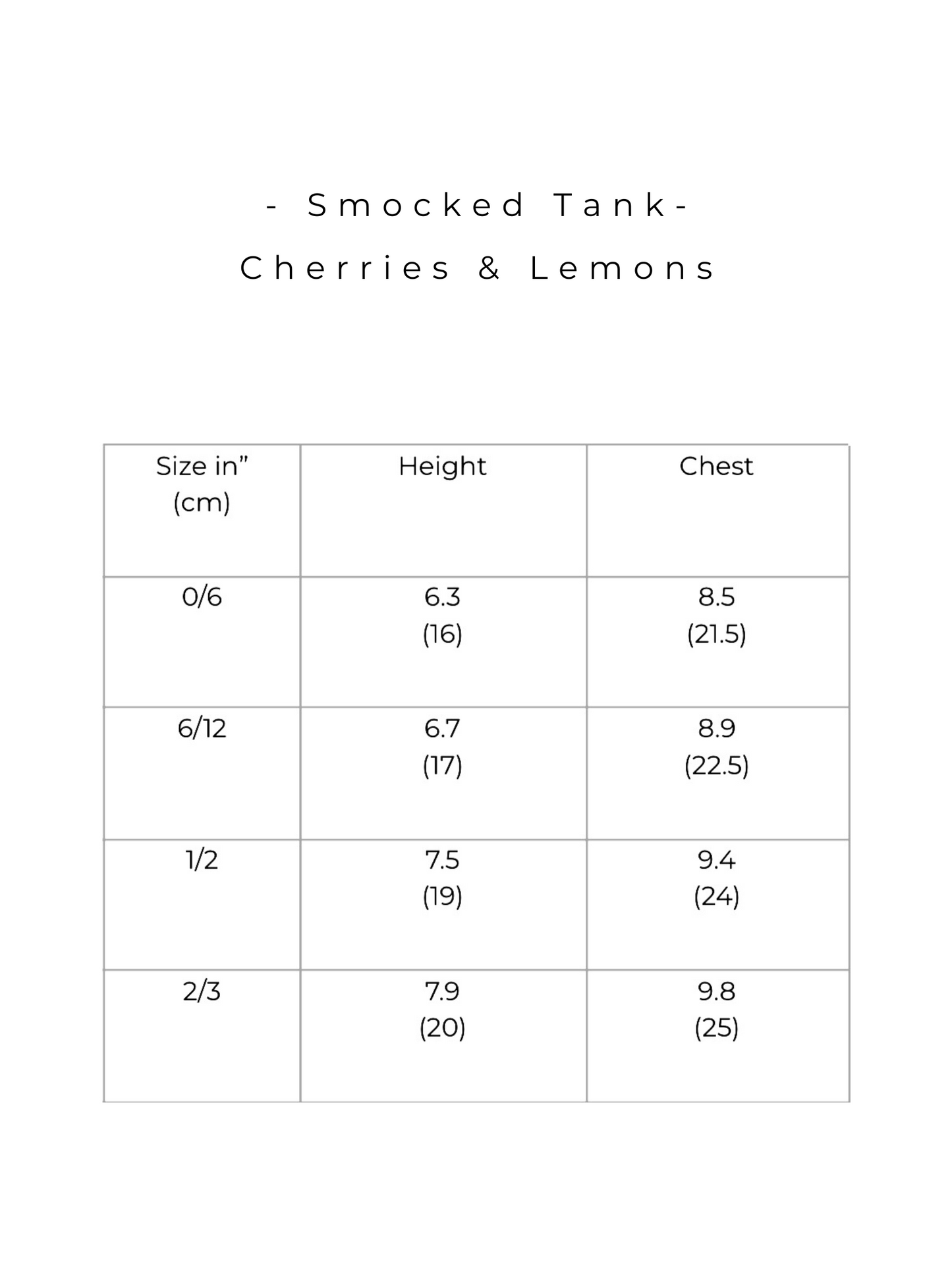 Cherries Smocked Tank