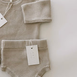 Purl Knit Bloomer Shorts ‘Mushroom’