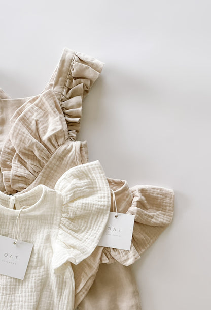 Muslin Bubble Romper - Petal