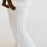Women’s Wide Ribbed Knit Pant ‘Dove’