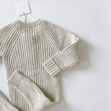 ‘Gray Marle‘ Ribbed Knit Playsuit