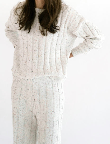 Women’s Wide Ribbed Knit Sweater ‘Sprinkle’
